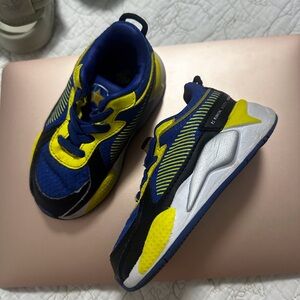 Kids Blue and Yellow Sneakers size 7c